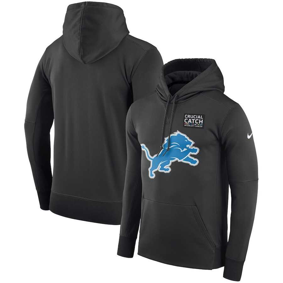 Men's Detroit Lions Anthracite Nike Crucial Catch Performance Hoodie,We sell and wholesale Men's Detroit Lions Anthracite Nike Crucial Catch Performance Hoodie on line form chian!